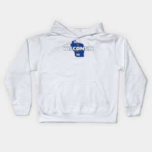 Wisconsin Colored State Kids Hoodie